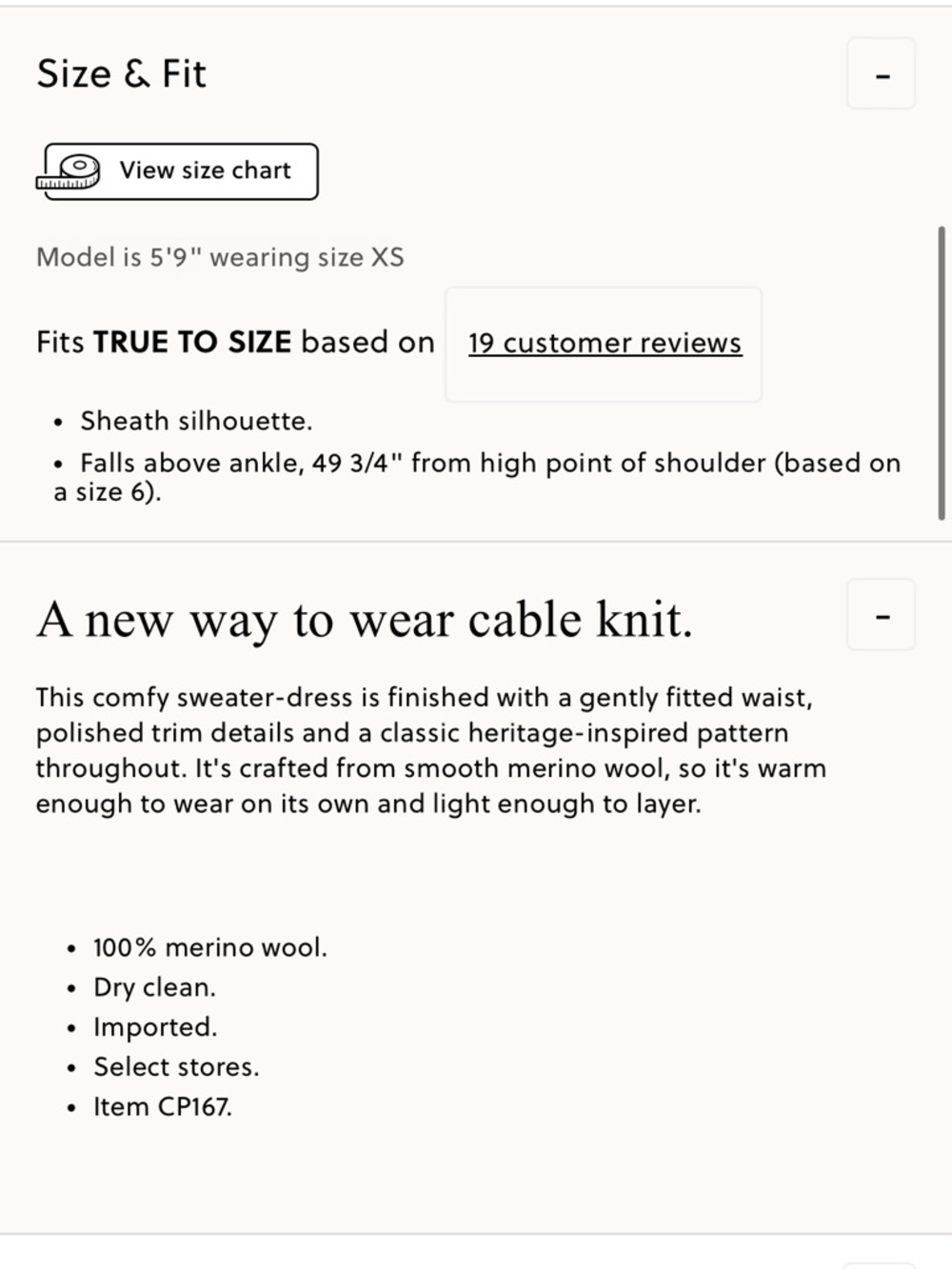 J.Crew Cable-knit sweater-dress in merino wool - Picture 4 of 7